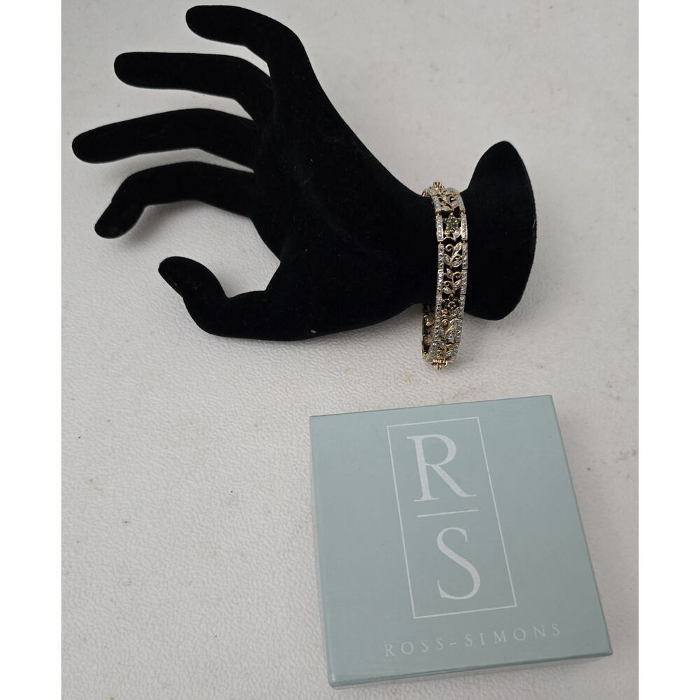 Ross Simons 925 Sterling Silver Gold Vermeil Ruby Emerald Sapphire Bracelet 7.5" - Picture 16 of 16